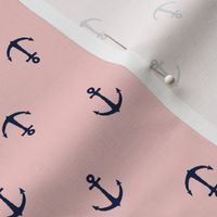 anchors || rose quarts & navy