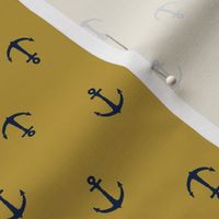 anchors || mustard & navy