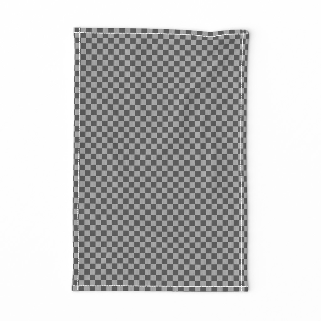 GRDF4 - Half Inch Checks in Tonal Neutral Gray - hex b1b1b1 and 5c5c5c