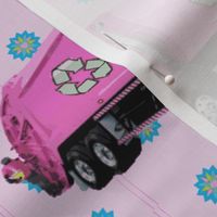 Pink Trash Truck Garbage Truck Purple Stripe