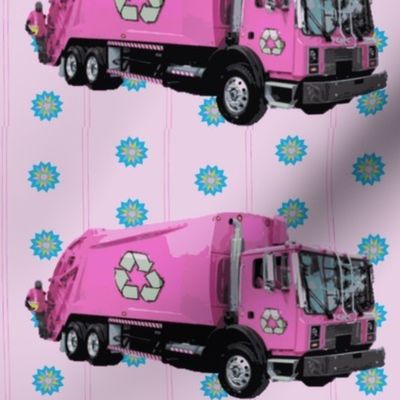 Pink Trash Truck Garbage Truck Purple Stripe