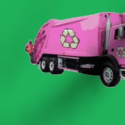 pink garbage truck toy