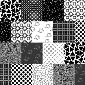 cheater quilt in black and white