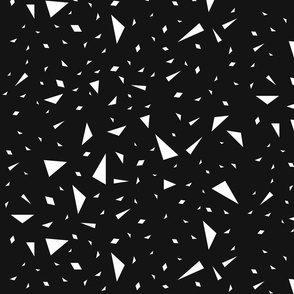 Scattered triangles - monochrome black and white || by sunny afternoon
