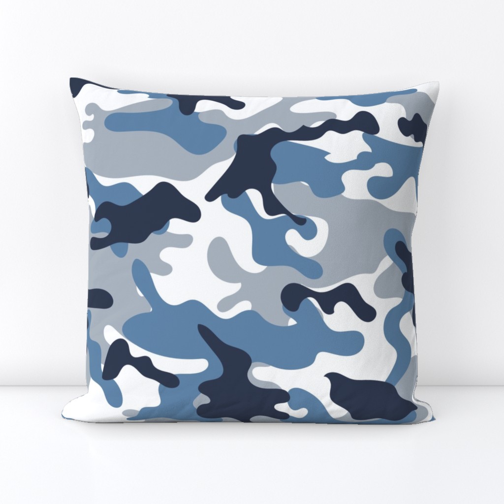 Blue and White Camouflage pattern