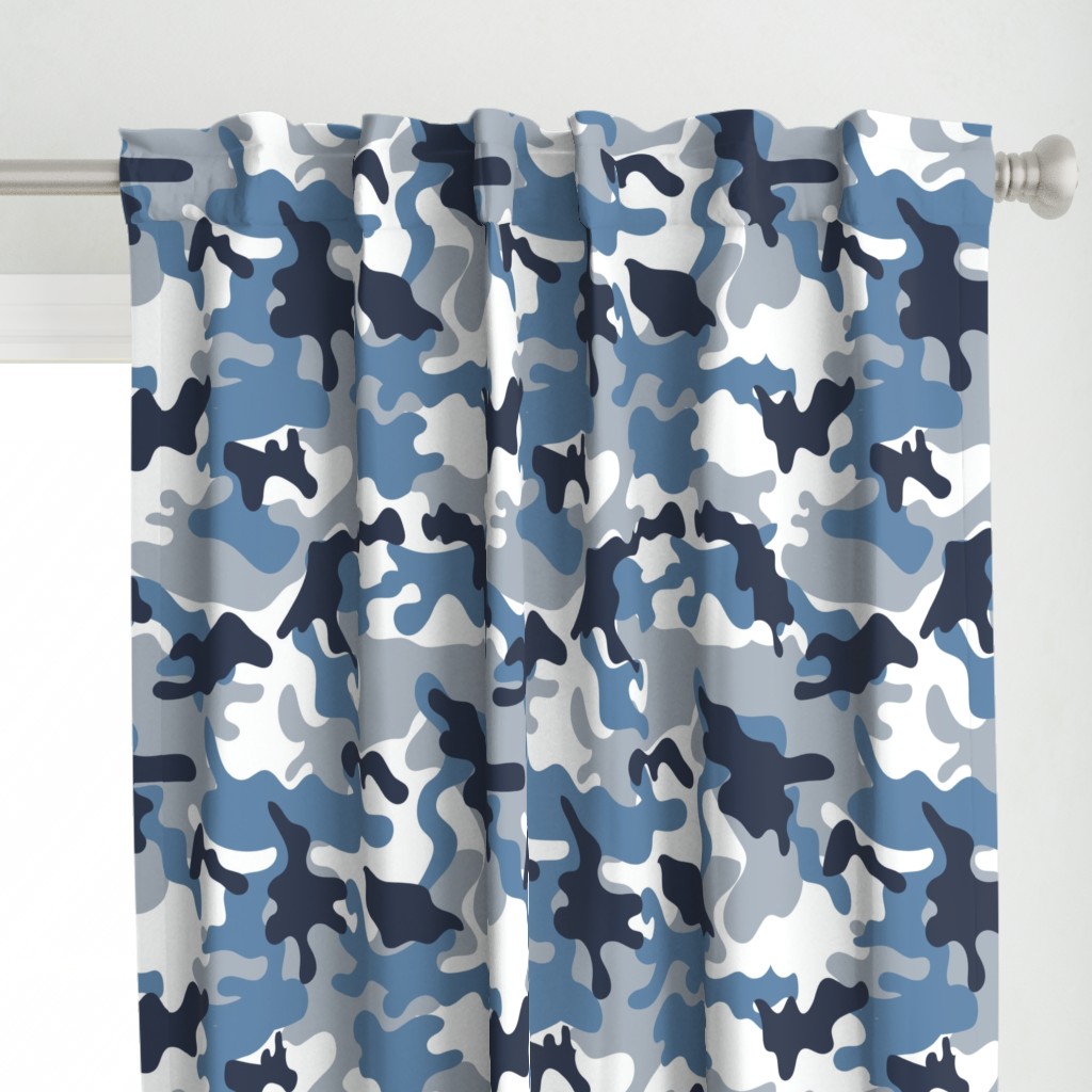 Blue and White Camouflage pattern