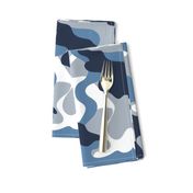 Blue and White Camouflage pattern