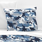 Blue and White Camouflage pattern