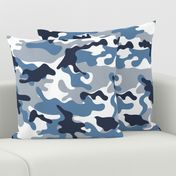 Blue and White Camouflage pattern