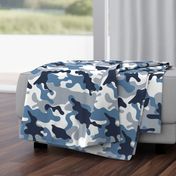 Blue and White Camouflage pattern