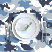 Blue and White Camouflage pattern