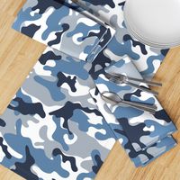 Blue and White Camouflage pattern