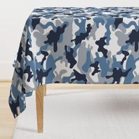 Blue and White Camouflage pattern