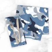 Blue and White Camouflage pattern