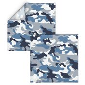 Blue and White Camouflage pattern