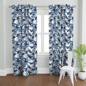 Blue and White Camouflage pattern