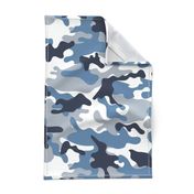 Blue and White Camouflage pattern