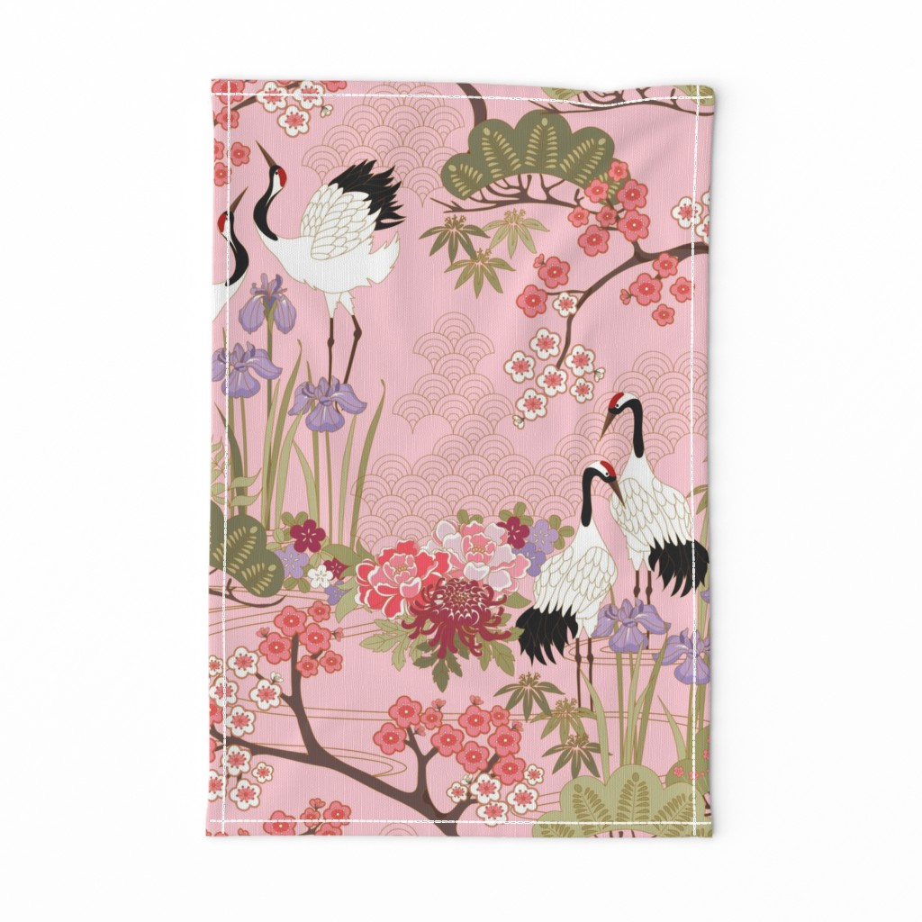 Large scale Japanese Garden Pink 24 in