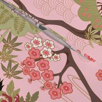 Large scale Japanese Garden Pink 24 in