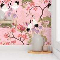 Large scale Japanese Garden Pink 24 in