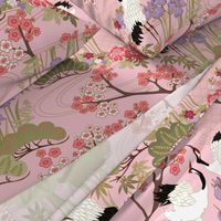 Large scale Japanese Garden Pink 24 in