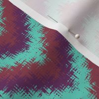 AWK3 - Medium - Digital  Bargello Print in Turquoise - Burgundy - Purple