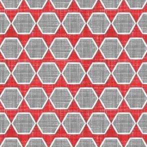 Fresh Linen Hexagon in Red