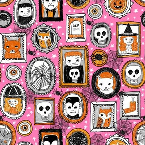 halloween // pink orange black girls october halloween fabric