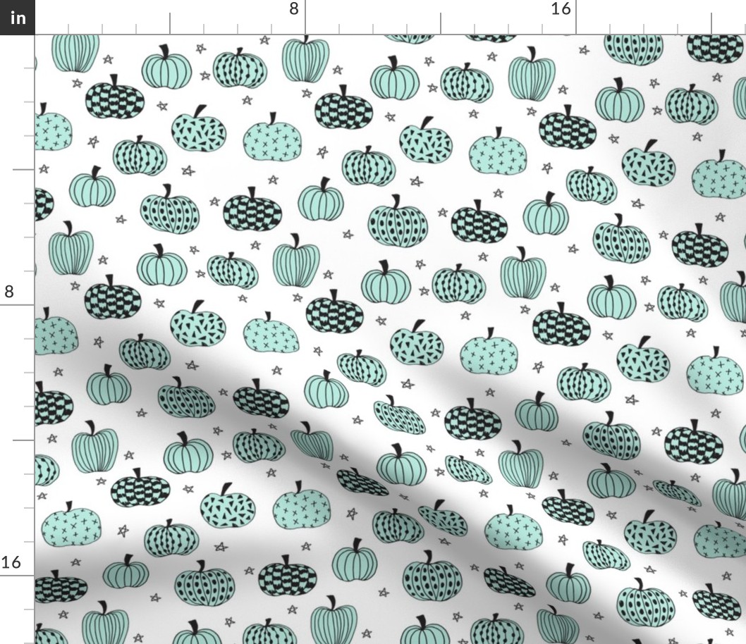 pumpkin  // pumpkins mint kids halloween fabric for october fall halloween fabric projects