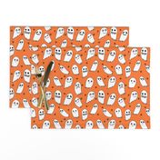 ghosts // orange ghosts halloween ghost spirit casper october kids cute halloween fabric