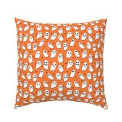 ghosts // orange ghosts halloween ghost spirit casper october kids cute halloween fabric