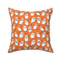 ghosts // orange ghosts halloween ghost spirit casper october kids cute halloween fabric