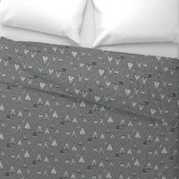 TeePee Village - grey/mint - Southwest Boho