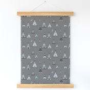 TeePee Village - grey/mint - Southwest Boho