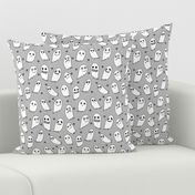 ghosts grey kids baby black and grey kids cute october halloween fabric