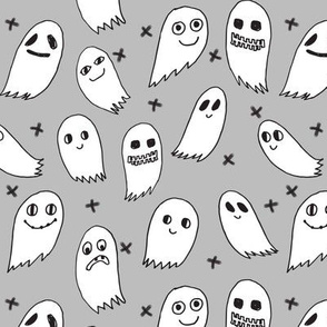ghosts grey kids baby black and grey kids cute october halloween fabric