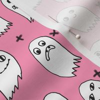 ghosts // pink halloween ghost fabric girls halloween scary spooky ghost fabric