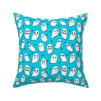 ghosts // turquoise aqua spooky scary halloween october frightening fabric