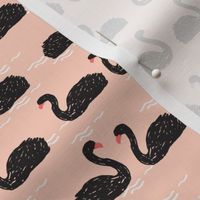 swans // black swan mini cute girls pink swan