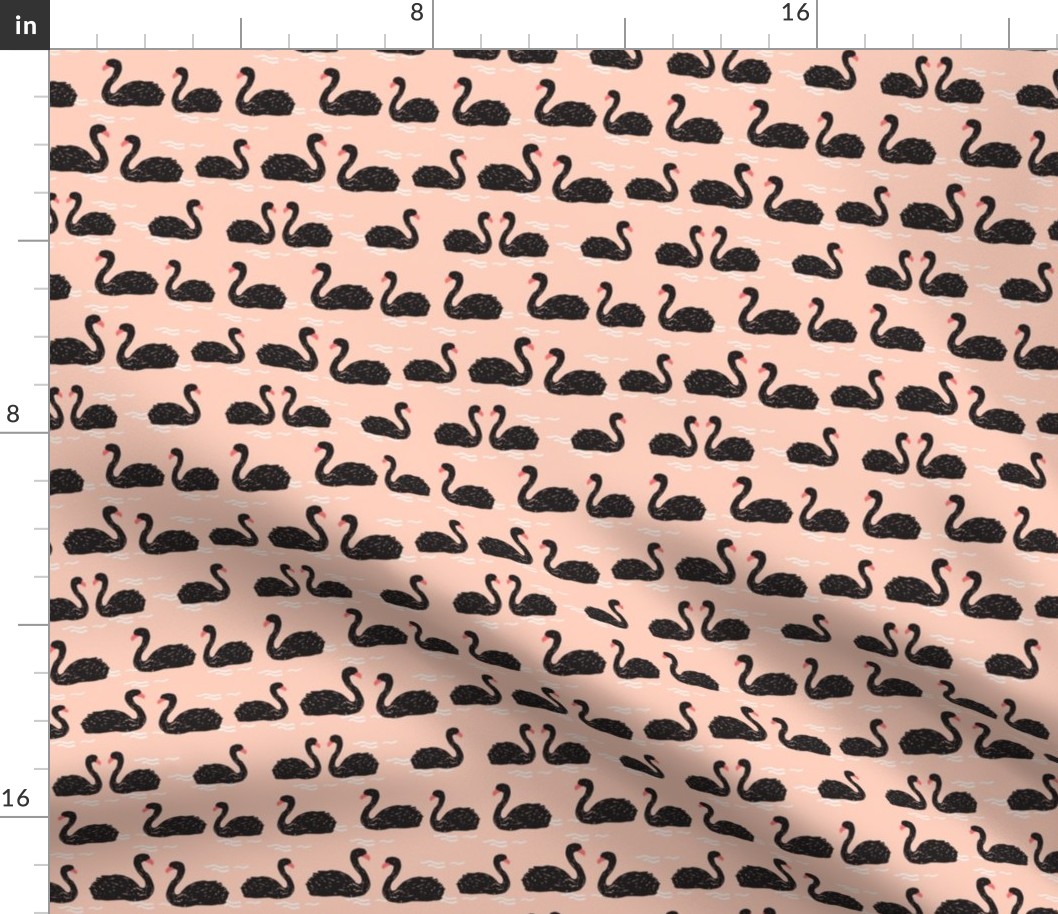 swans // black swan mini cute girls pink swan