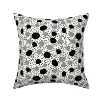 abstract pebbles dots black and grey kids dots stones lines abstract painted nursery baby