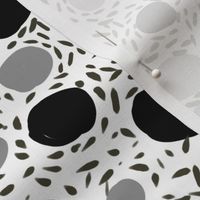 abstract pebbles dots black and grey kids dots stones lines abstract painted nursery baby