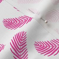 palms palm print pink tropical watercolor painted pink palm frond vibes tropical palm fabric