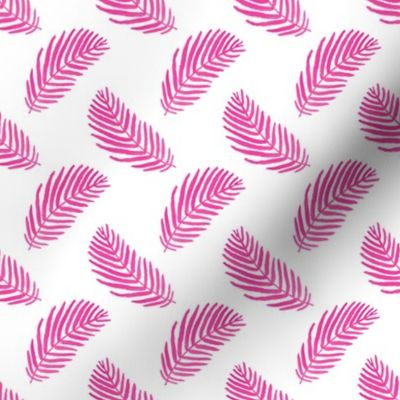 palms palm print pink tropical watercolor painted pink palm frond vibes tropical palm fabric