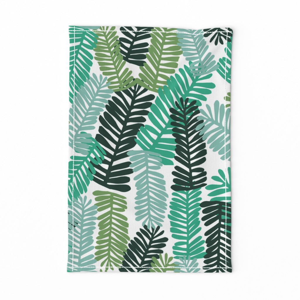 palm print xl palms leaves green 