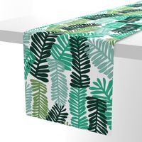 palm print xl palms leaves green 