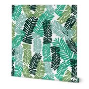 palm print xl palms leaves green 