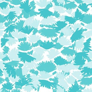 abstract turquoise aqua camo leaves leaf camouflage girls nursery sweet aqua print