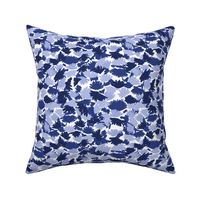 indigo abstract camo camouflage leaves leaf cute indigo painted abstract print