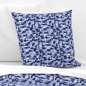 indigo abstract camo camouflage leaves leaf cute indigo painted abstract print